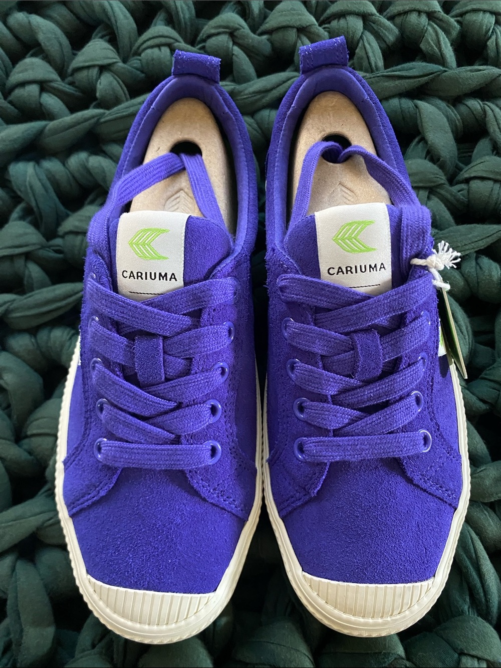 Cariuma Purple Suede Low Top Sneakers with White Soles NWT size 7